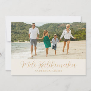 Mele Kalikimaka Hawaiianisches Weihnachtsfoto Feiertagskarte