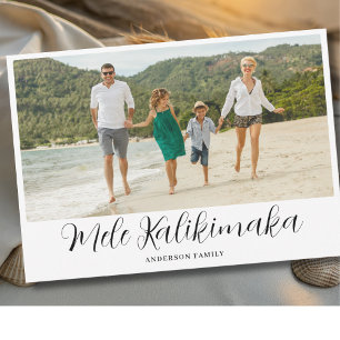Mele Kalikimaka Hawaiianisches WeihnachtsFoto Feiertagskarte