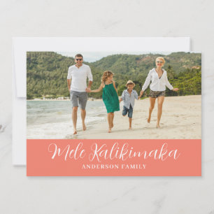 Mele Kalikimaka Hawaiianisches Weihnachtsfoto Feiertagskarte