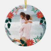 Mele Kalikimaka | Hawaiianisches WeihnachtsFoto Keramikornament (Vorne)