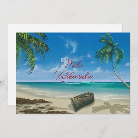 Mele Kalikimaka Hawaiin Feiertagskarte (Vorne/Hinten)