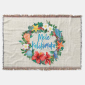 Mele Kalikimaka hawaiischer WeihnachtsKranz Decke (Vorderseite)