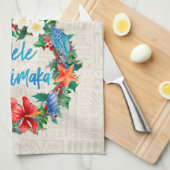 Mele Kalikimaka hawaiischer WeihnachtsKranz Geschirrtuch (Viertel Falte)