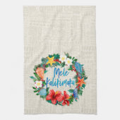 Mele Kalikimaka hawaiischer WeihnachtsKranz Geschirrtuch (Vertikal)