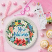Mele Kalikimaka hawaiischer WeihnachtsKranz Pappteller (Party)