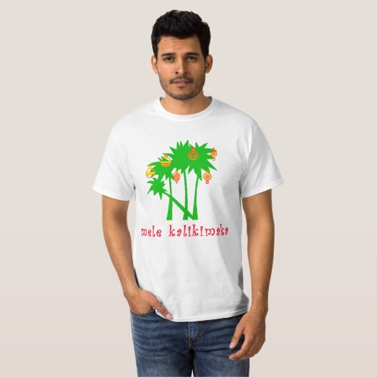 Mele Kalikimaka hawaiisches Weihnachtskleid T-Shirt (Vorne ganz)