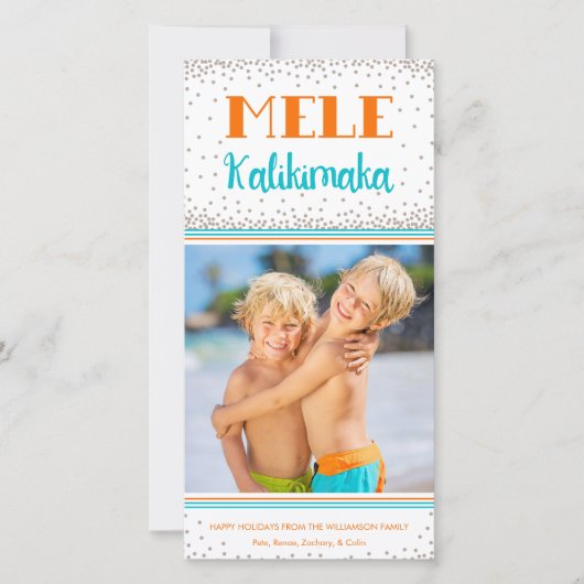 Mele Kalikimaka Holiday Foto Card Feiertagskarte (Vorderseite)