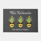 Mele Kalikimaka Individuelle Name Ananas Fußmatte (Vorderseite)