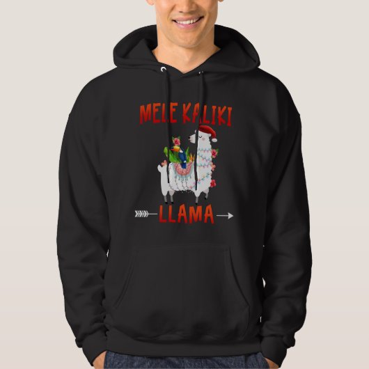 Mele Kalikimaka Kaliki Llama im Weihnachtslicht H Hoodie (Vorderseite)