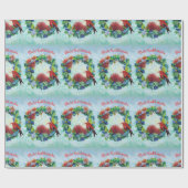 Mele Kalikimaka Kauai Wald Wreath Wrapping Paper Geschenkpapier (Flach)