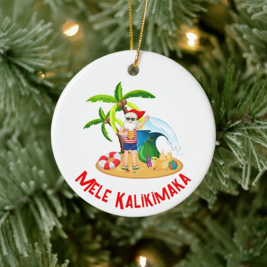 Mele Kalikimaka Keramik Ornament (Baum)