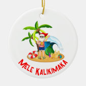 Mele Kalikimaka Keramik Ornament (Vorne)