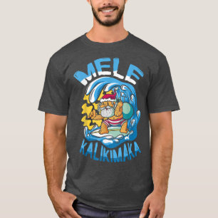Mele Kalikimaka lustige santa tropische für Sommer T-Shirt