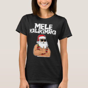 Mele Kalikimaka lustige Weihnachtsfeier Hawaii San T-Shirt