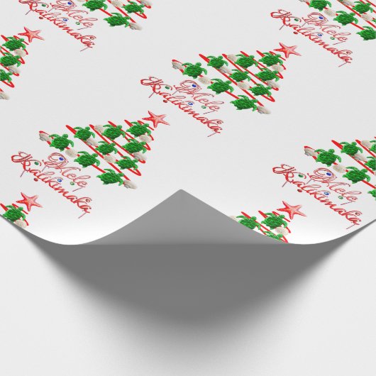 Mele Kalikimaka-Meeresschildkröten Geschenkpapier (Ecke)