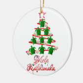 Mele Kalikimaka-Meeresschildkröten Keramikornament (Links)
