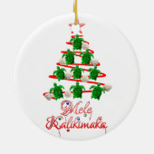 Mele Kalikimaka-Meeresschildkröten Keramikornament (Hinten)