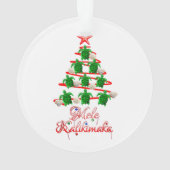 Mele Kalikimaka-Meeresschildkröten Ornament (Rückseite)
