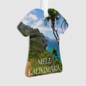 Mele Kalikimaka Merry Christmas Hawaii Keepake Ornament (Vorderseite)