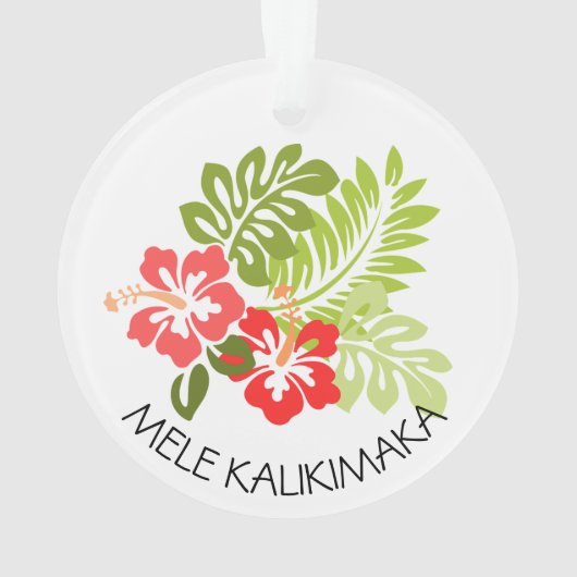 Mele Kalikimaka Merry Christmas Hawaii Keepake Ornament (Rückseite)