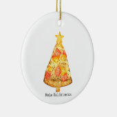 Mele Kalikimaka Merry Christmas Hawaiian Pizza Keramik Ornament (Rechts)