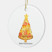 Mele Kalikimaka Merry Christmas Hawaiian Pizza Keramik Ornament (Links)