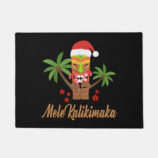 Mele Kalikimaka Merry Christmas Hawaiian Xmas Gift Fußmatte (Vorderseite)