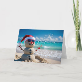 Mele Kalikimaka Merry Christmas Island Beach Style Karte