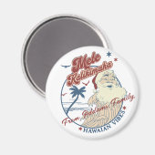 Mele Kalikimaka Merry Christmas Santa Hawaiian Magnet (Vorderseite/Rückseite)