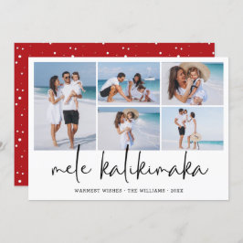 Mele Kalikimaka Modern Foto Collage Hawaiian Feiertagskarte