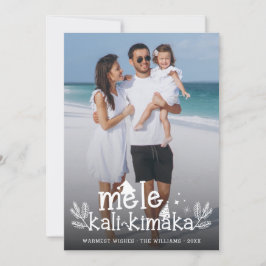 Mele Kalikimaka Modern Foto Hawaiian Holiday Card Feiertagskarte