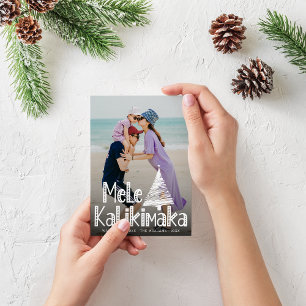 Mele Kalikimaka Modern Foto Hawaiian Holiday Card Feiertagskarte