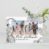 Mele Kalikimaka Modern Zwei Fotos Weihnachten (Stehend Vorderseite)