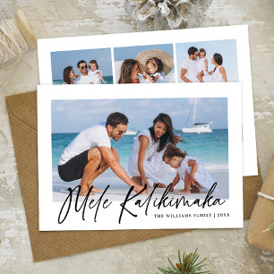 Mele Kalikimaka moderne Fotocollage Hawaiian Feiertagskarte