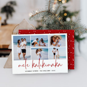 Mele Kalikimaka moderne Fotocollage Hawaiian Feiertagskarte