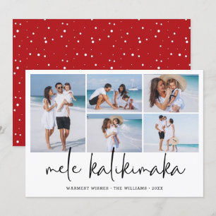 Mele Kalikimaka moderne Fotocollage hawaiianisch Feiertagskarte