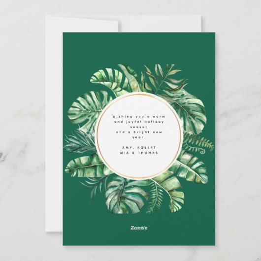 Mele Kalikimaka Modernes Chic Foto Weihnachten (Rückseite)