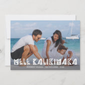 Mele Kalikimaka Modernes Foto Hawaiian Feiertagskarte (Vorderseite)