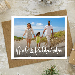 Mele Kalikimaka Modernes Foto Hawaiian Holiday Postkarte