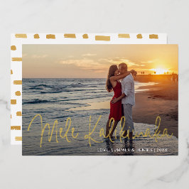 Mele Kalikimaka Modernes Script Foto Weihnachten Folien Feiertagskarte