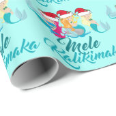 Mele Kalikimaka Niedlich Beach Weihnachten Geschenkpapier (Rolleneckpunkt)