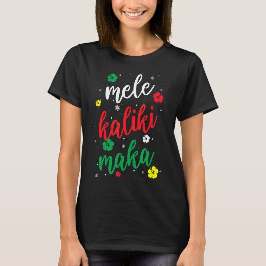 Mele Kalikimaka Niedliche Blume Weihnachten Hawaii T-Shirt (Vorderseite)
