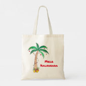 Mele Kalikimaka Palm Tree Ananas Weihnachten Tragetasche (Rückseite)