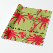 Mele Kalikimaka Palm Tree Geschenkpapier (Ungerollt)