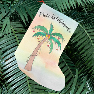 Mele Kalikimaka Palm Tree Kleiner Weihnachtsstrumpf