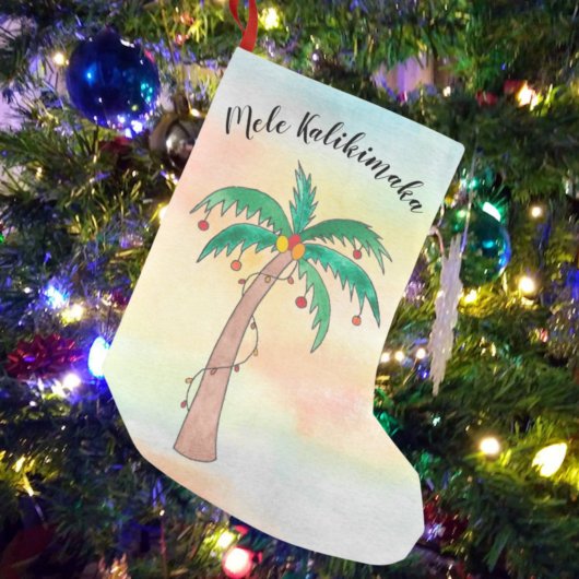 Mele Kalikimaka Palm Tree Kleiner Weihnachtsstrumpf