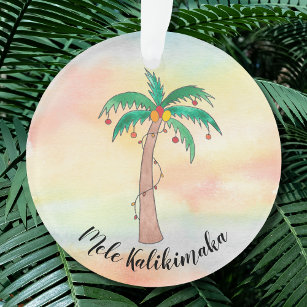 Mele Kalikimaka Palm Tree Ornament