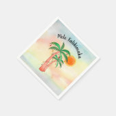 Mele Kalikimaka Palm Trees Napkins Serviette (Ecke)