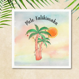 Mele Kalikimaka Palm Trees Napkins Serviette