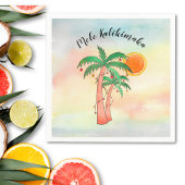 Mele Kalikimaka Palm Trees Serviette